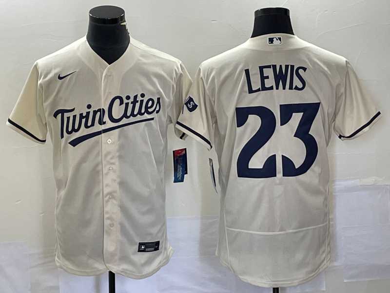 Men's Minnesota Twins #23 Royce Lewis Cream Flex Base Stitched Baseball Jersey,We sell and wholesale Men's Minnesota Twins #23 Royce Lewis Cream Flex Base Stitched Baseball Jersey on line form chian!